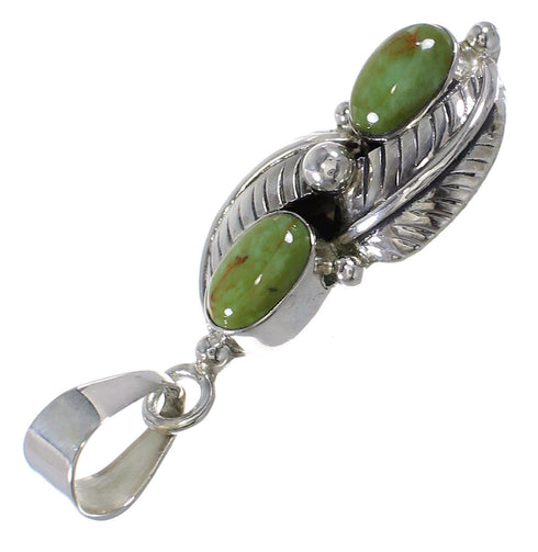 Authentic Sterling Silver Southwestern Turquoise Jewelry Pendant QX79026